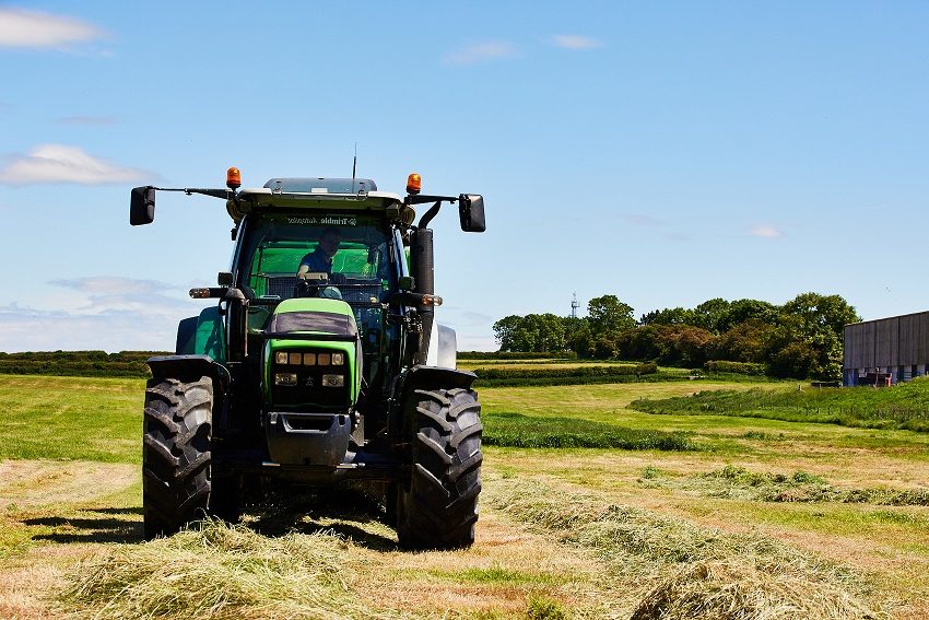 Tractor in a field