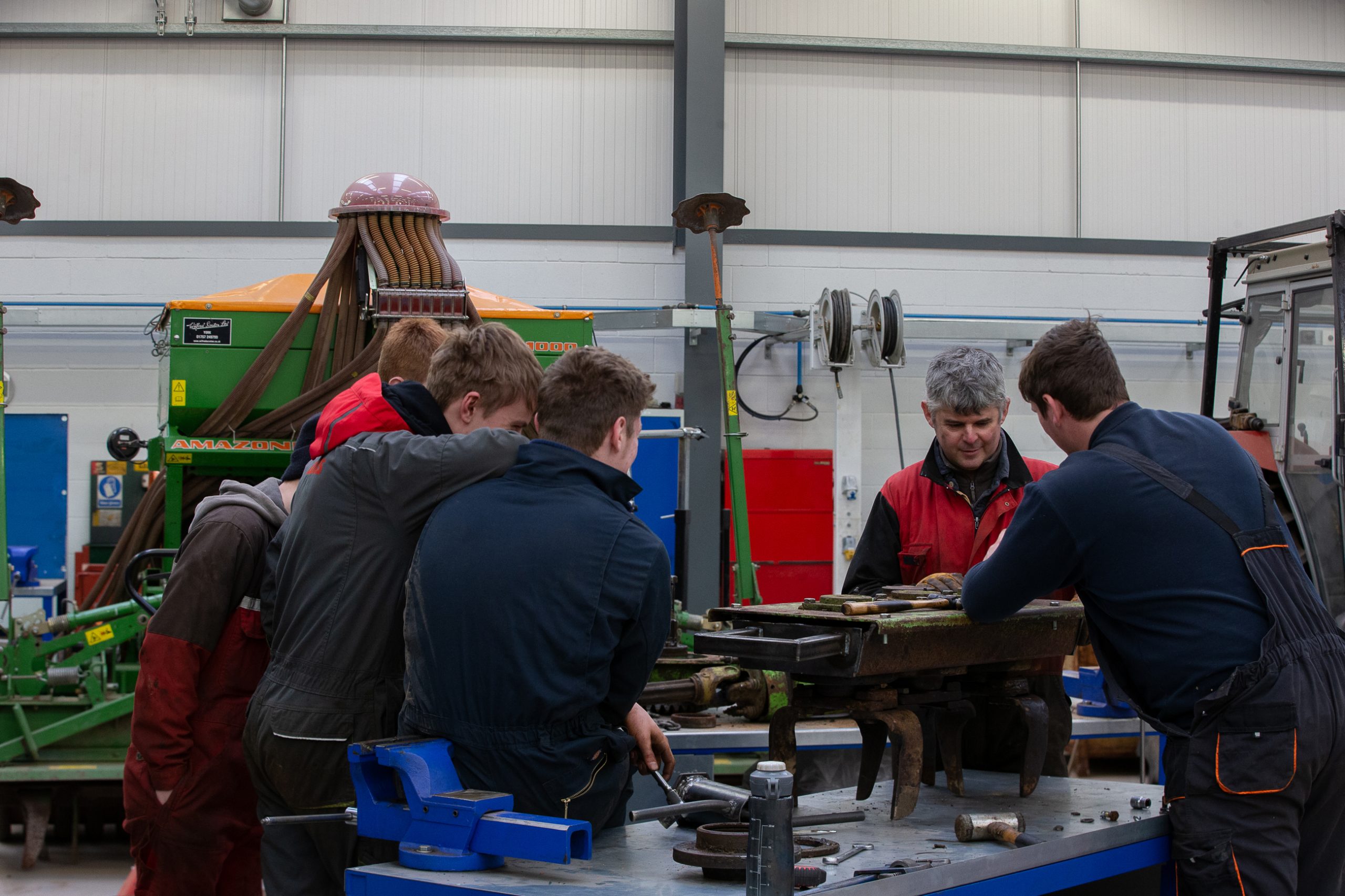 Students and teachers in a workshop