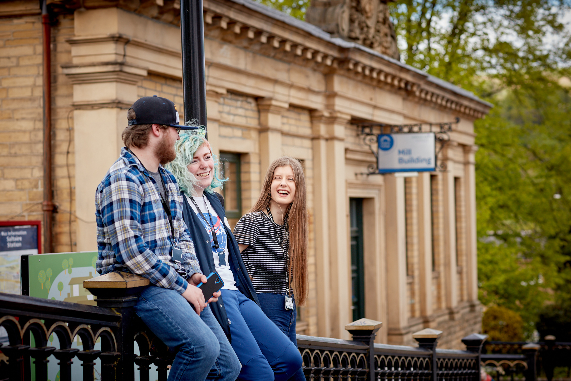 Students laughing