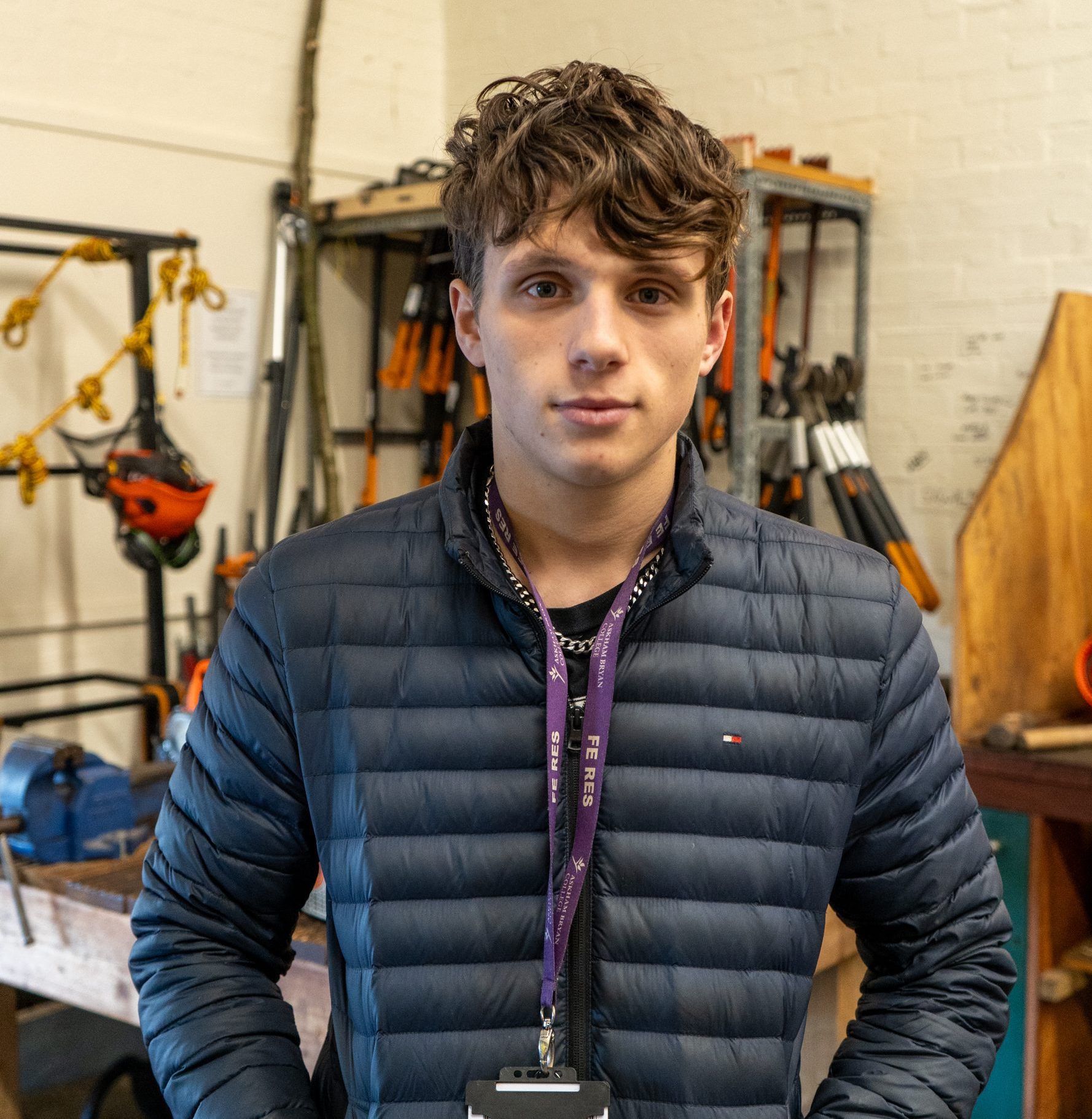 Image of a arboriculture student