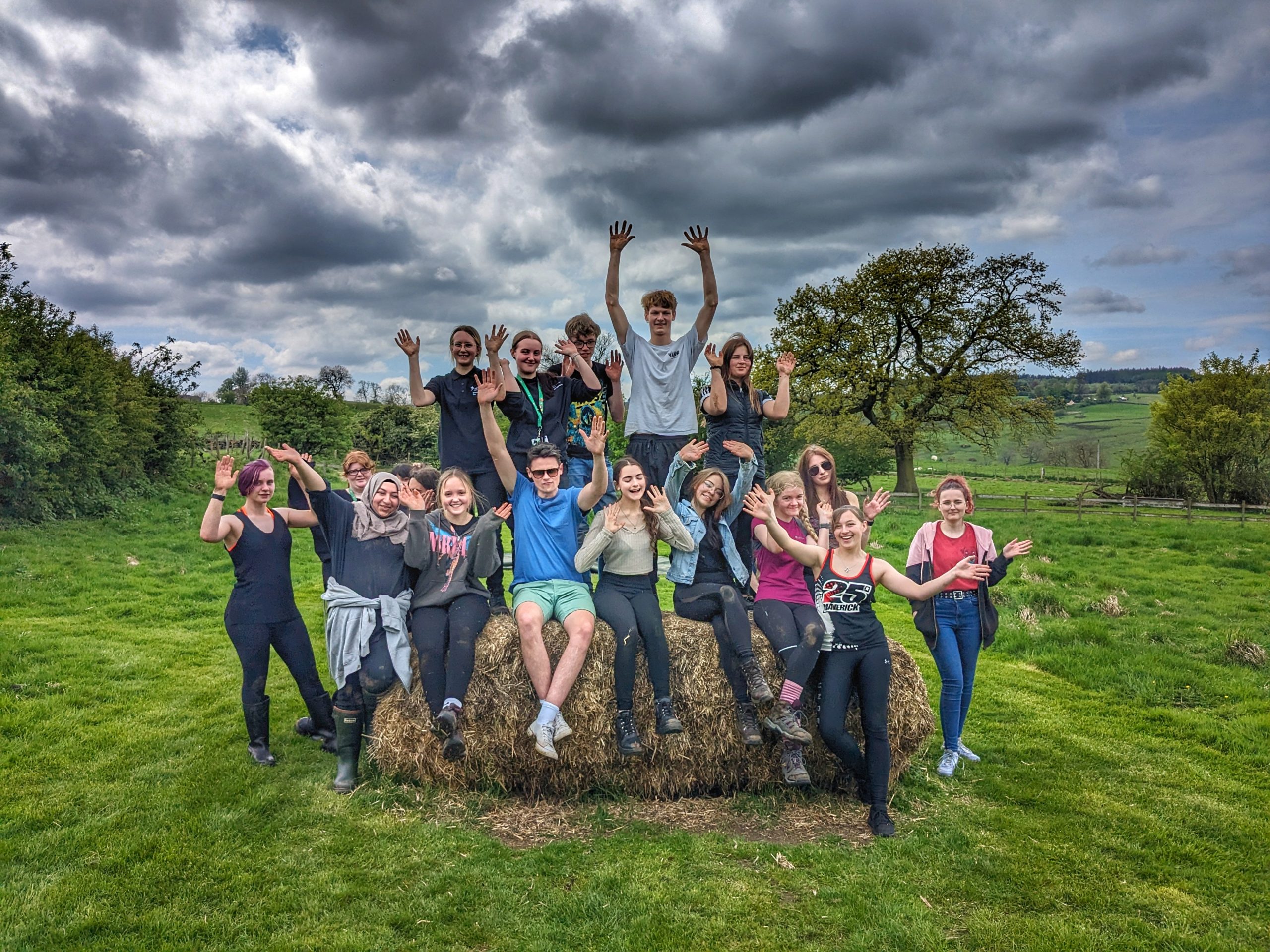 Image of students at the Farm Adventure