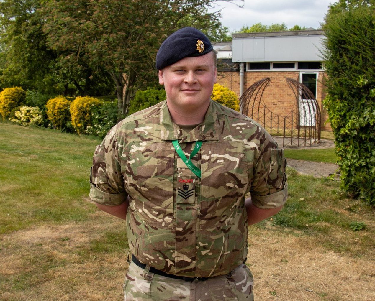 Image of uniformed public services student