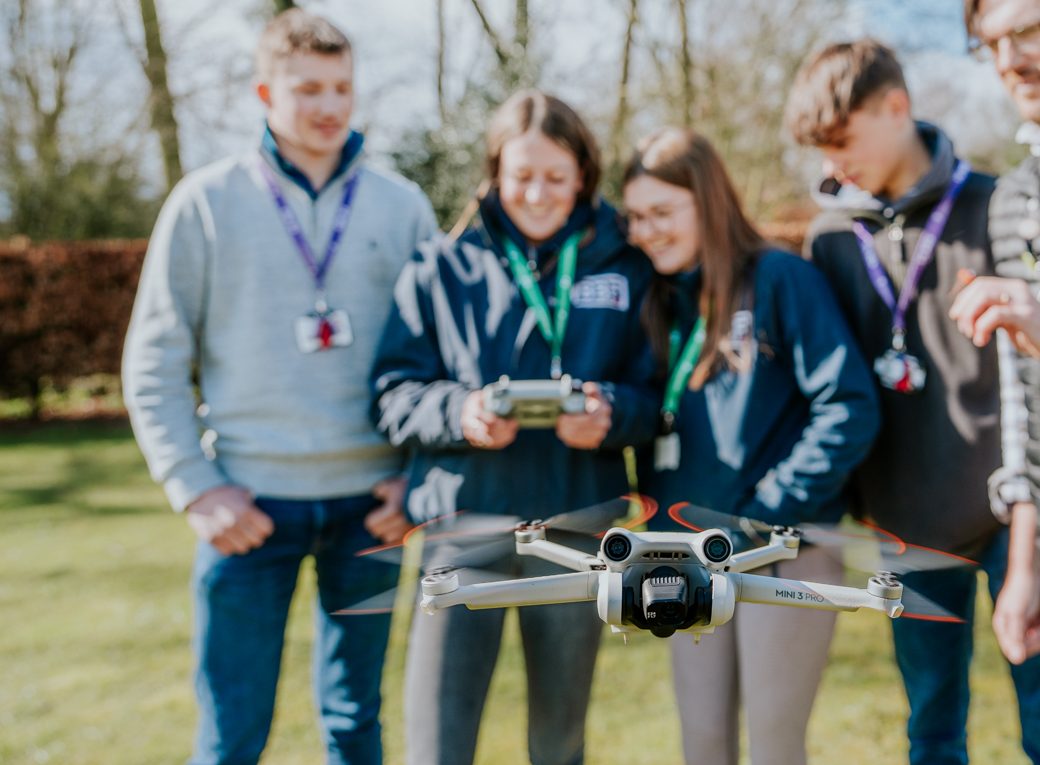 Practising how to fly a drone