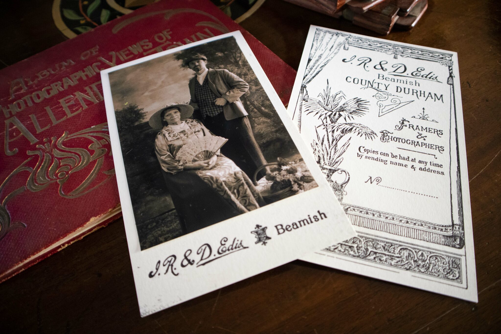 Posed photo in costume from photographer's studio.