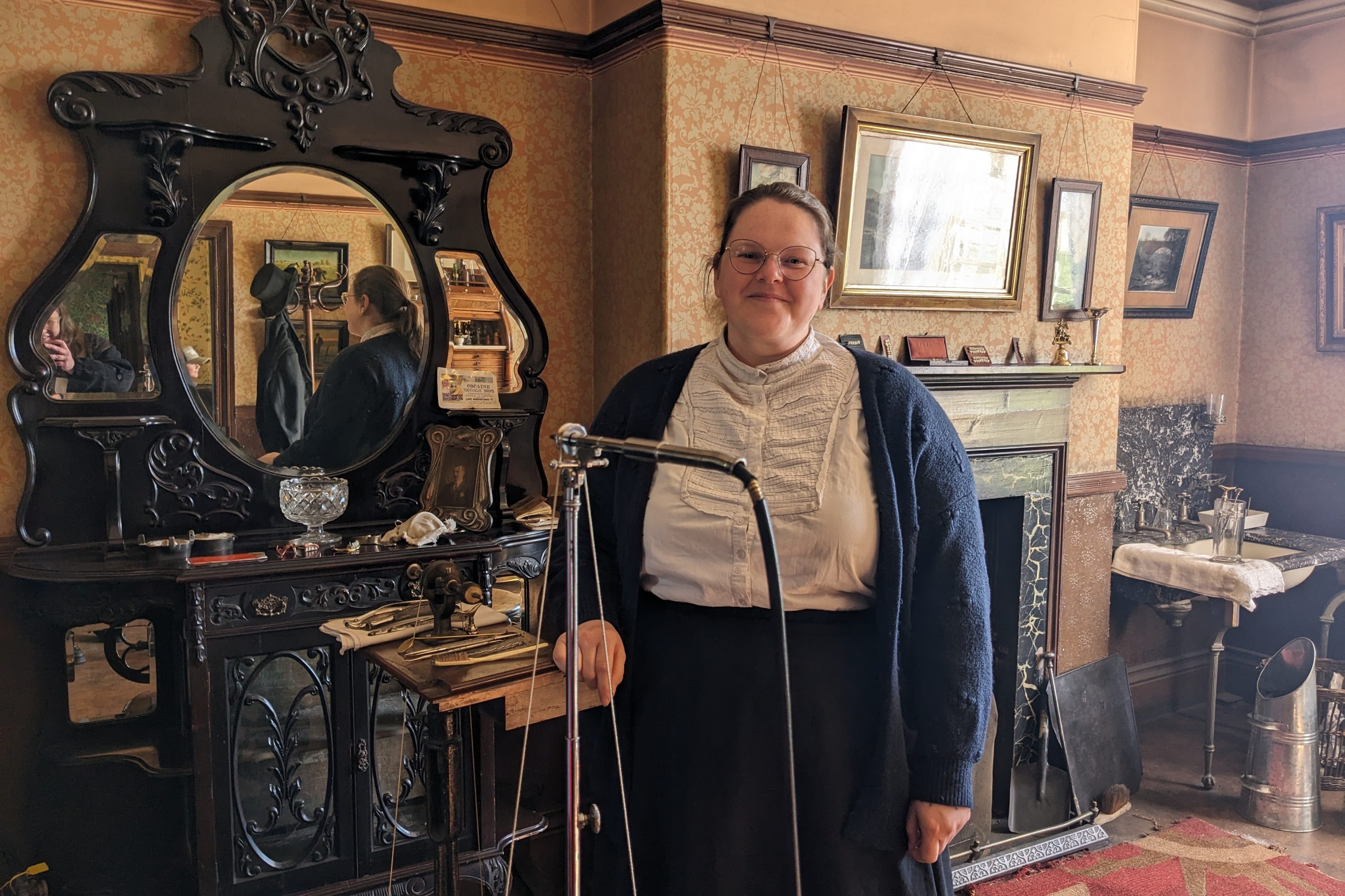 Costumed staff member.