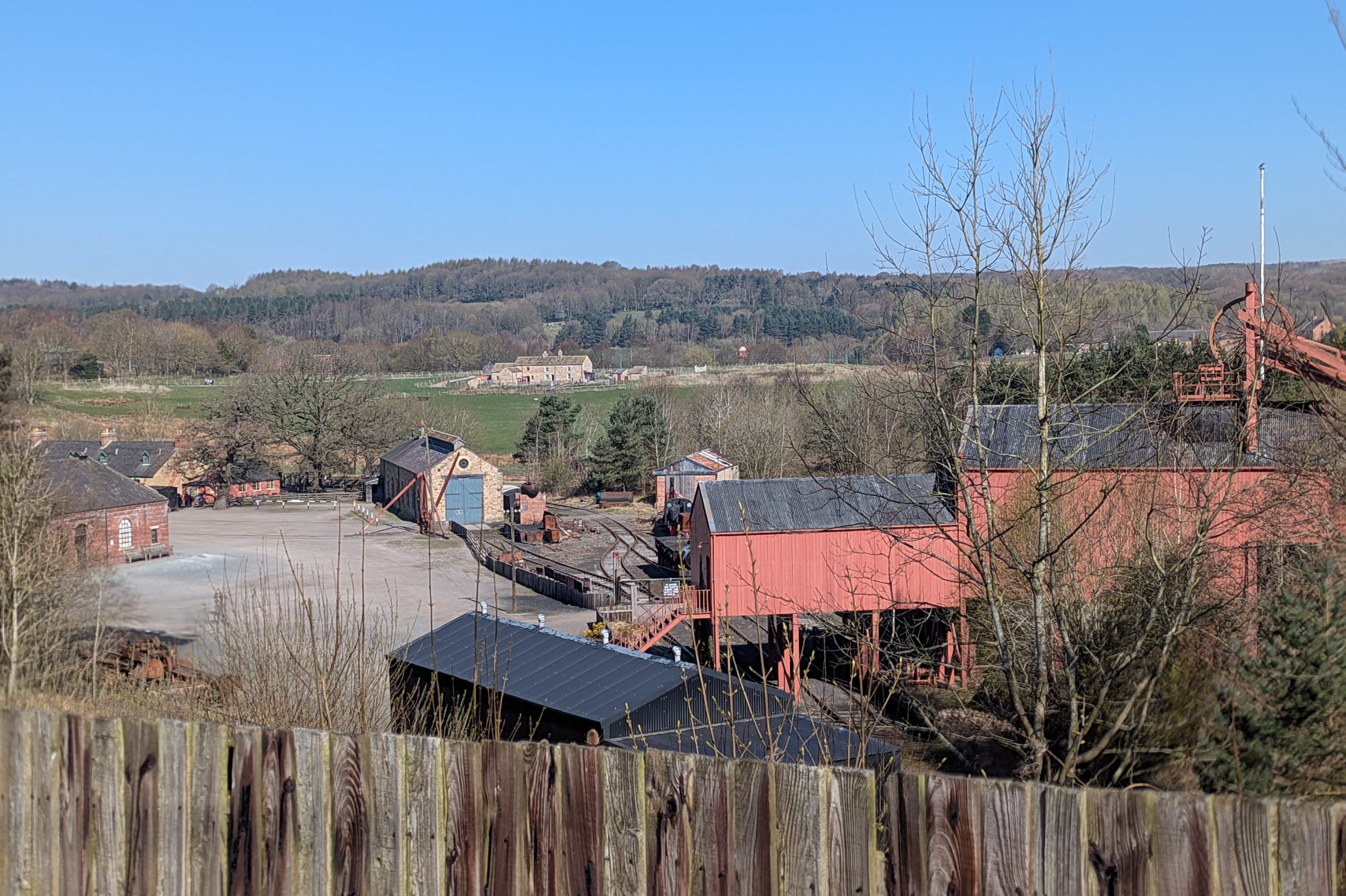 View overlooking 1900s Colliery and 1950s Farm in the distance.