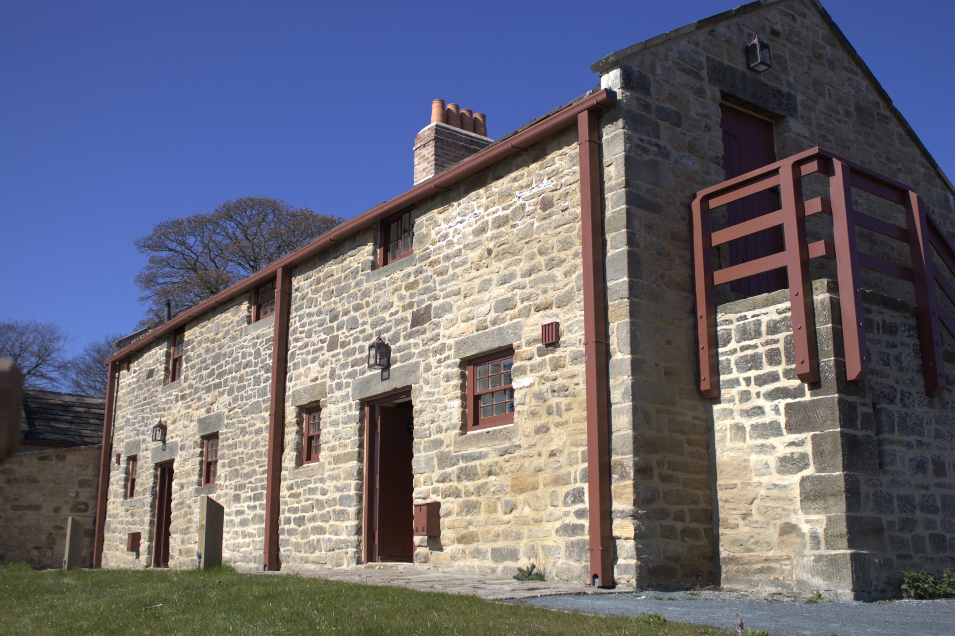 Georgian style stone building.