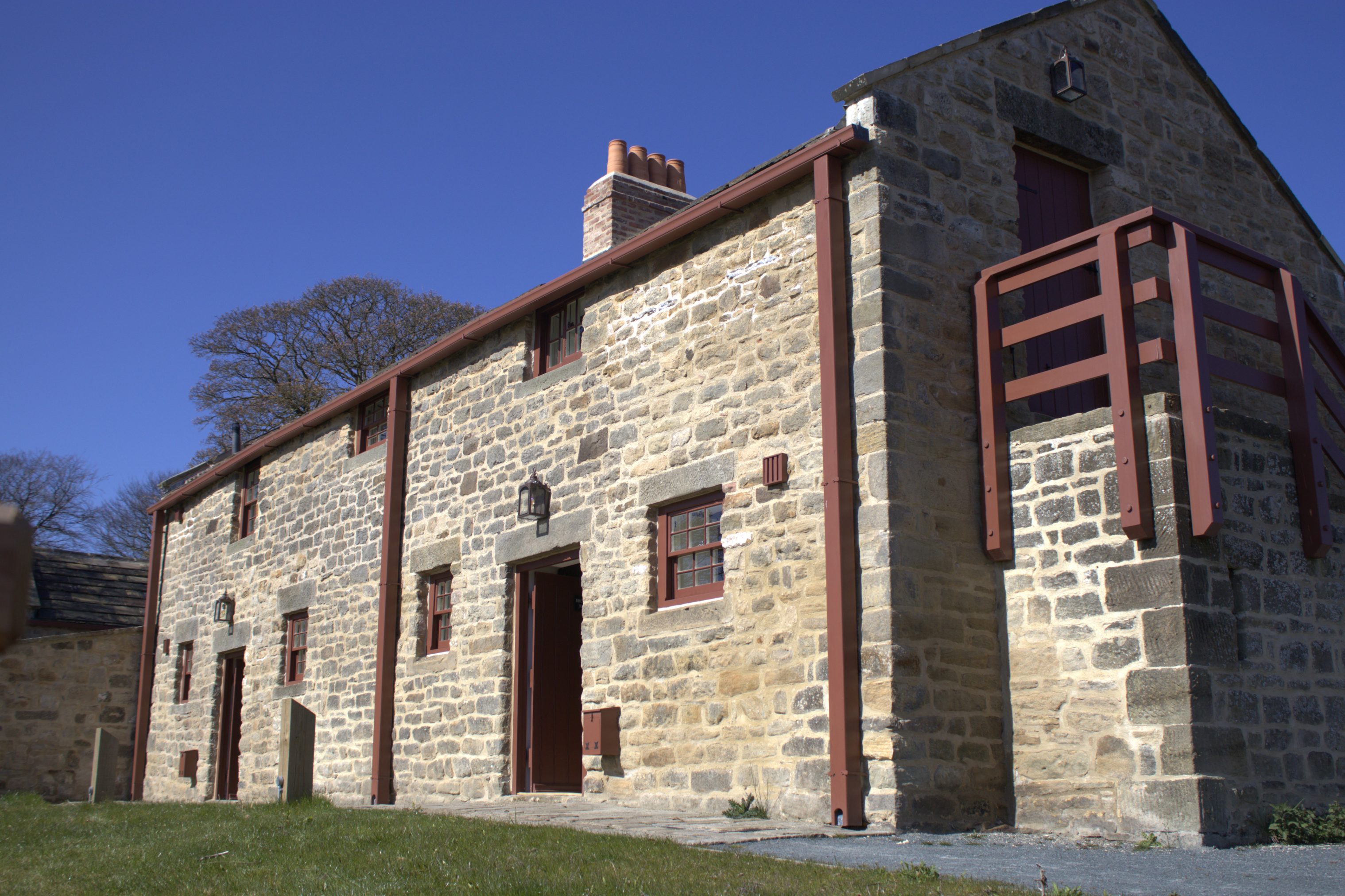 Georgian style stone building.