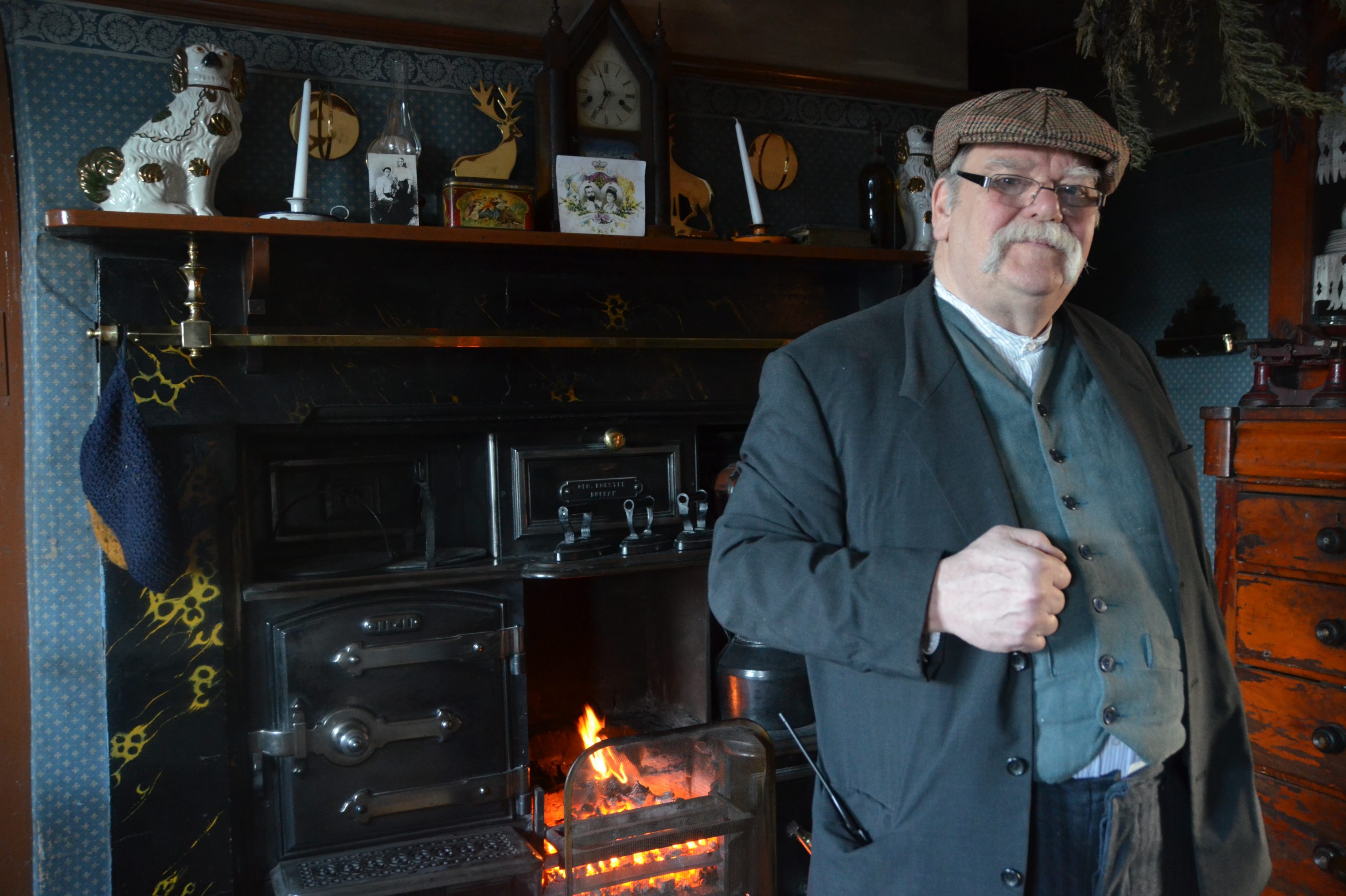 A miner in a pit cottage