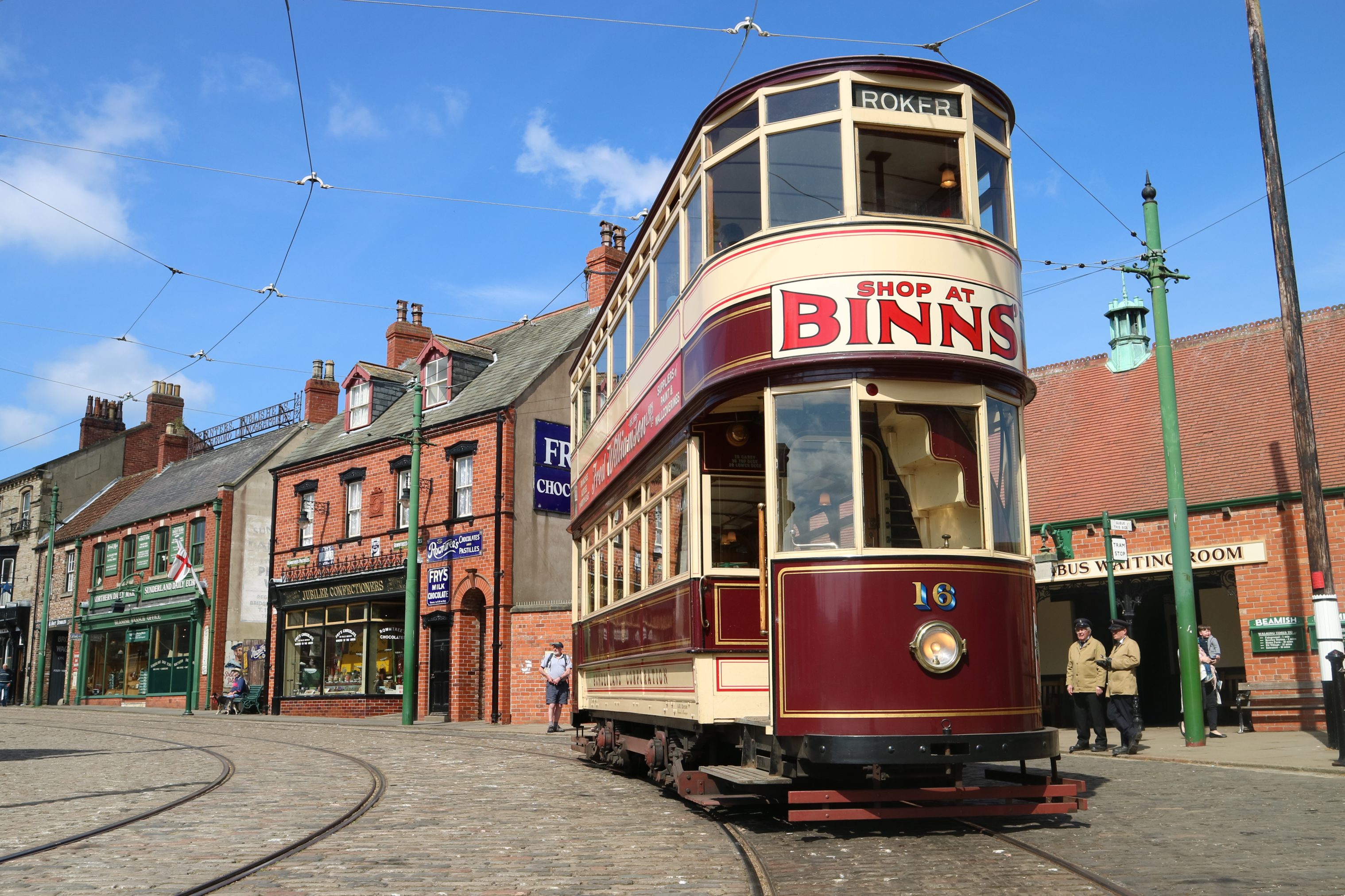 Tram on 1900s Town Street
