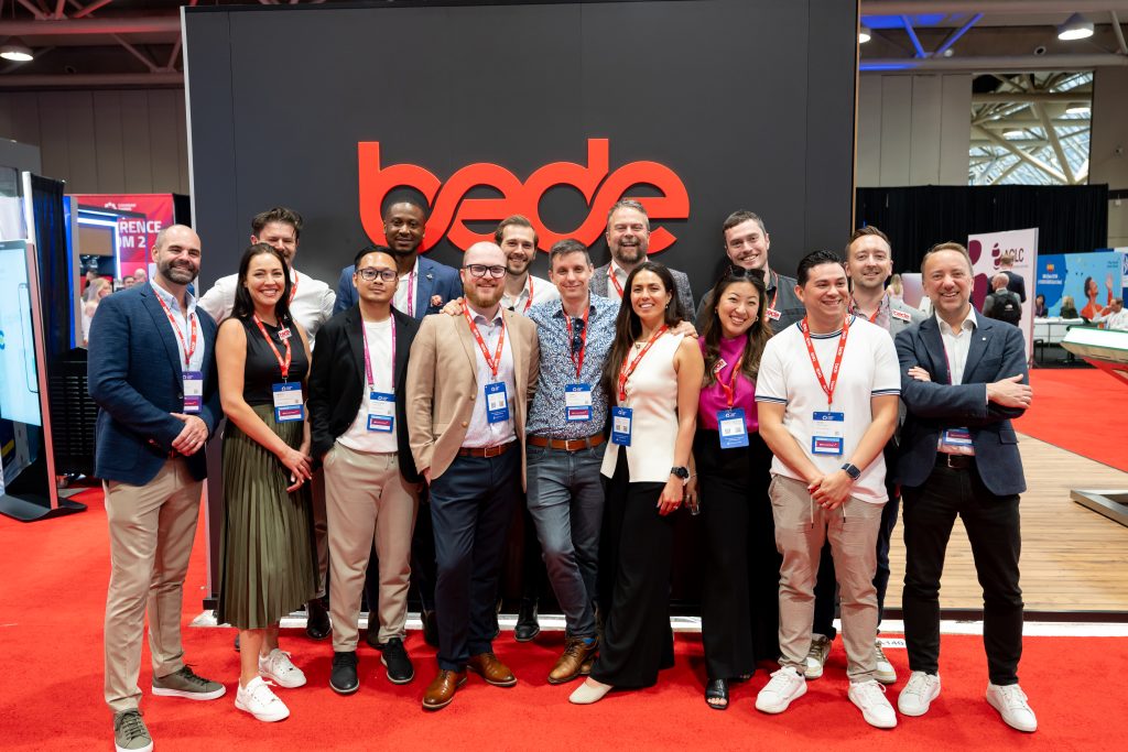 A group of people at an event