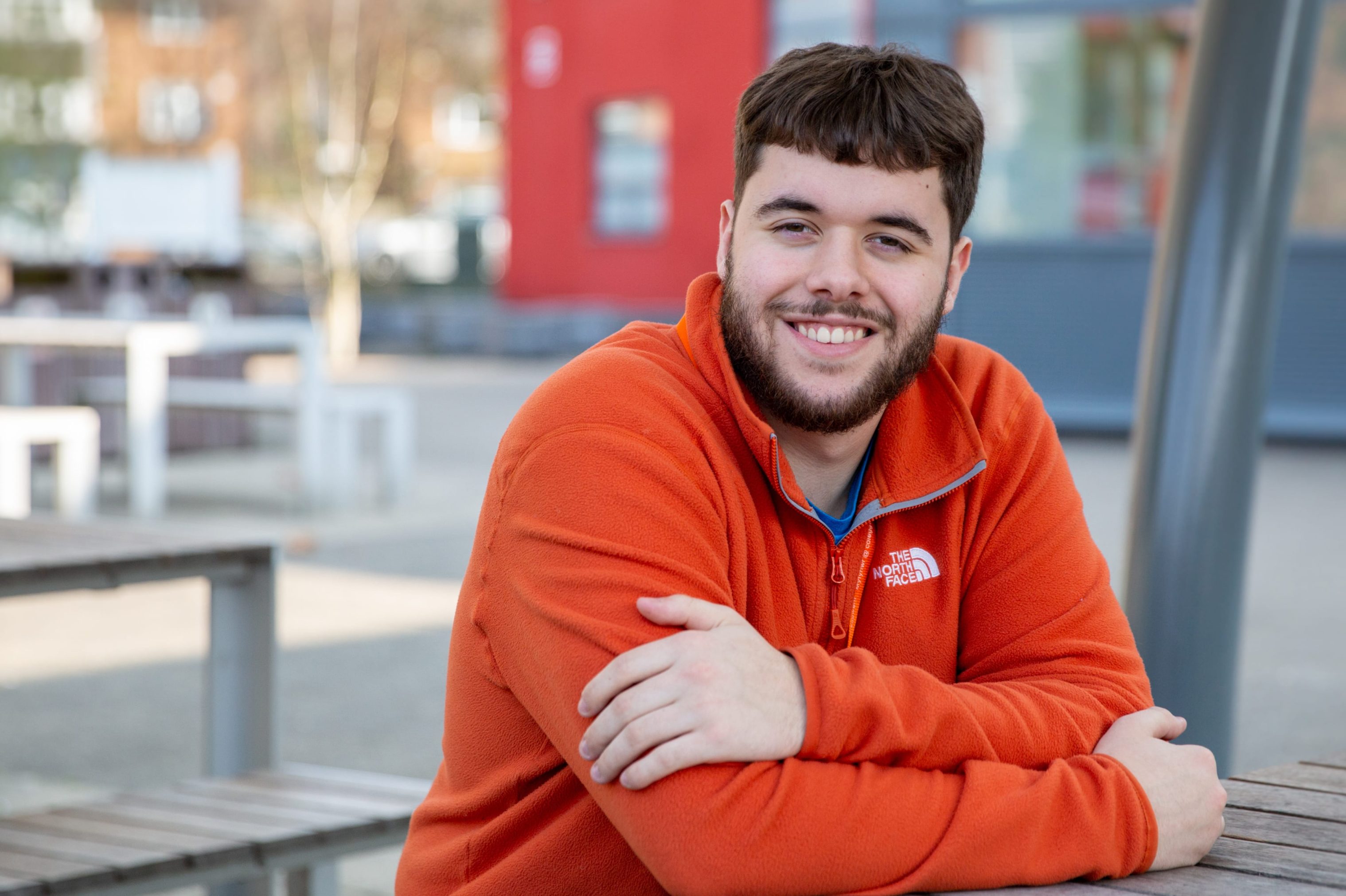 Public Services student with arms folded