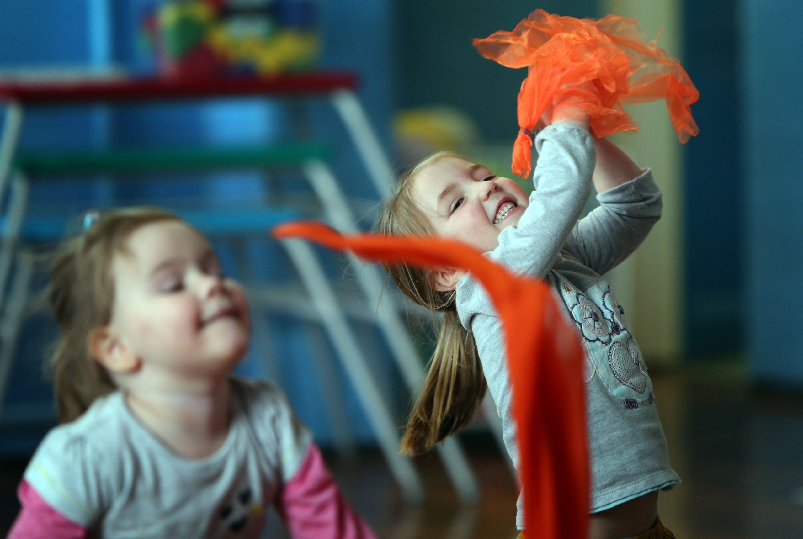 Children dancing.