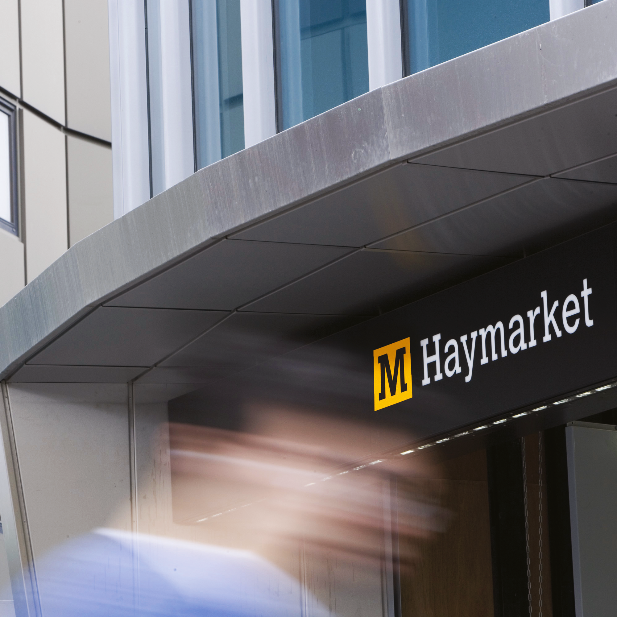 Haymarket Metro sign