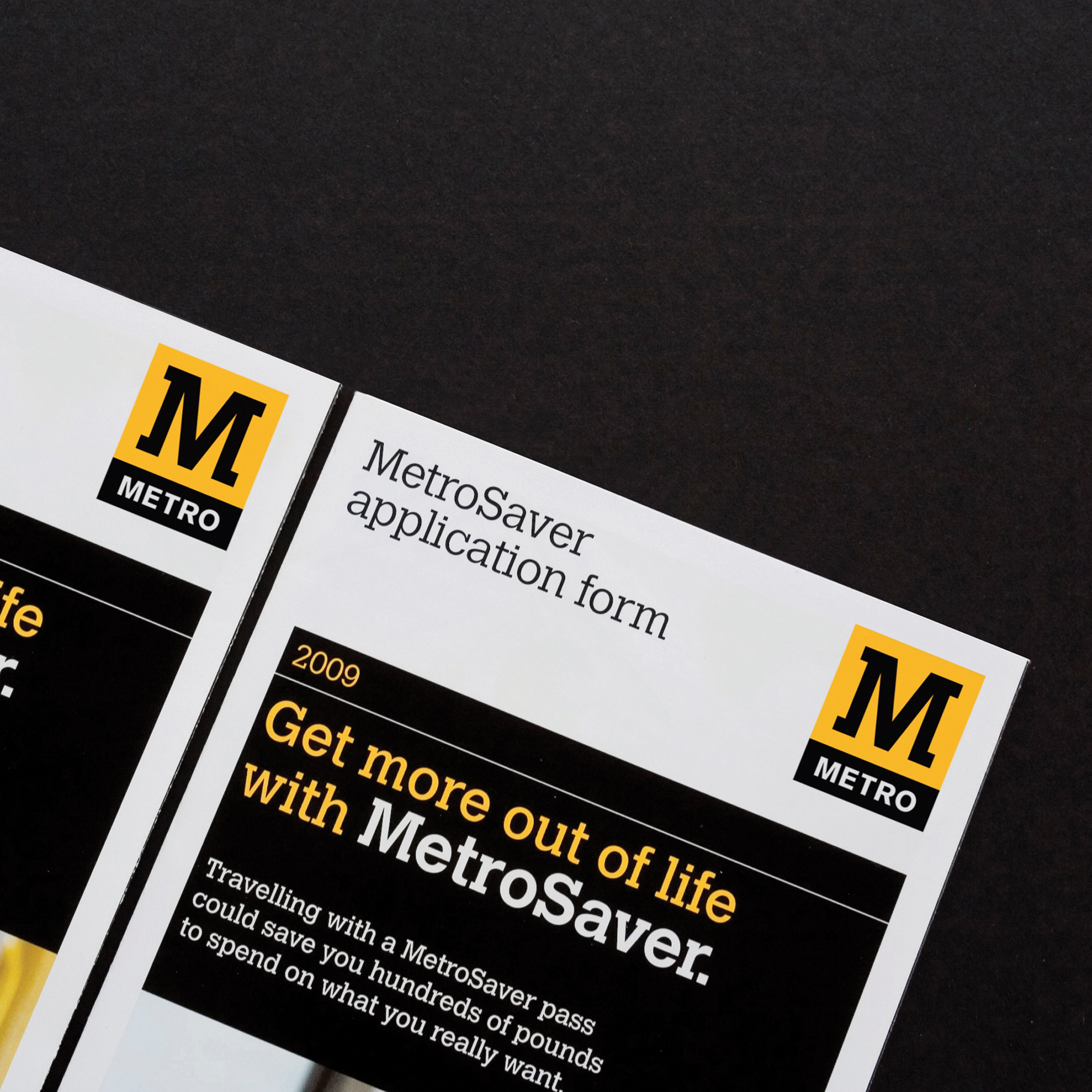 A Metro poster against a black background