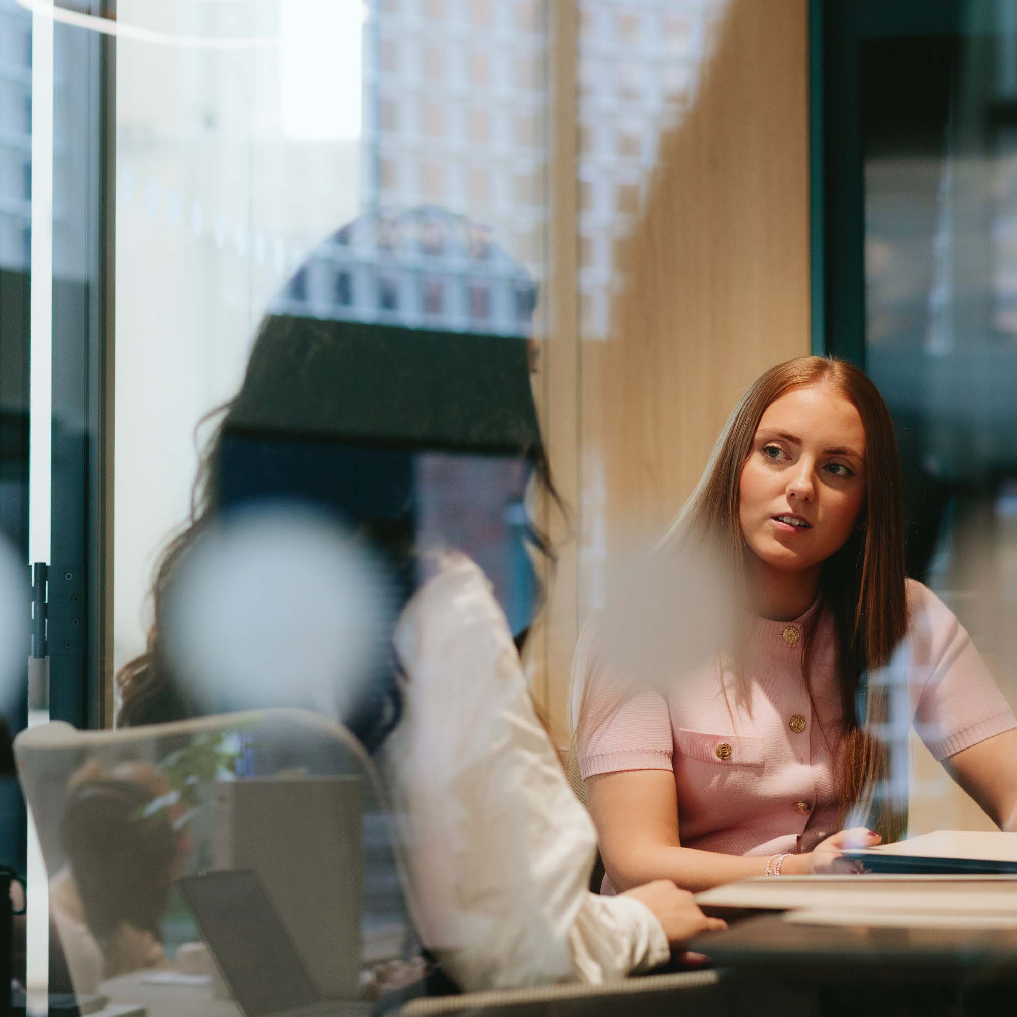 Two women in business meeting