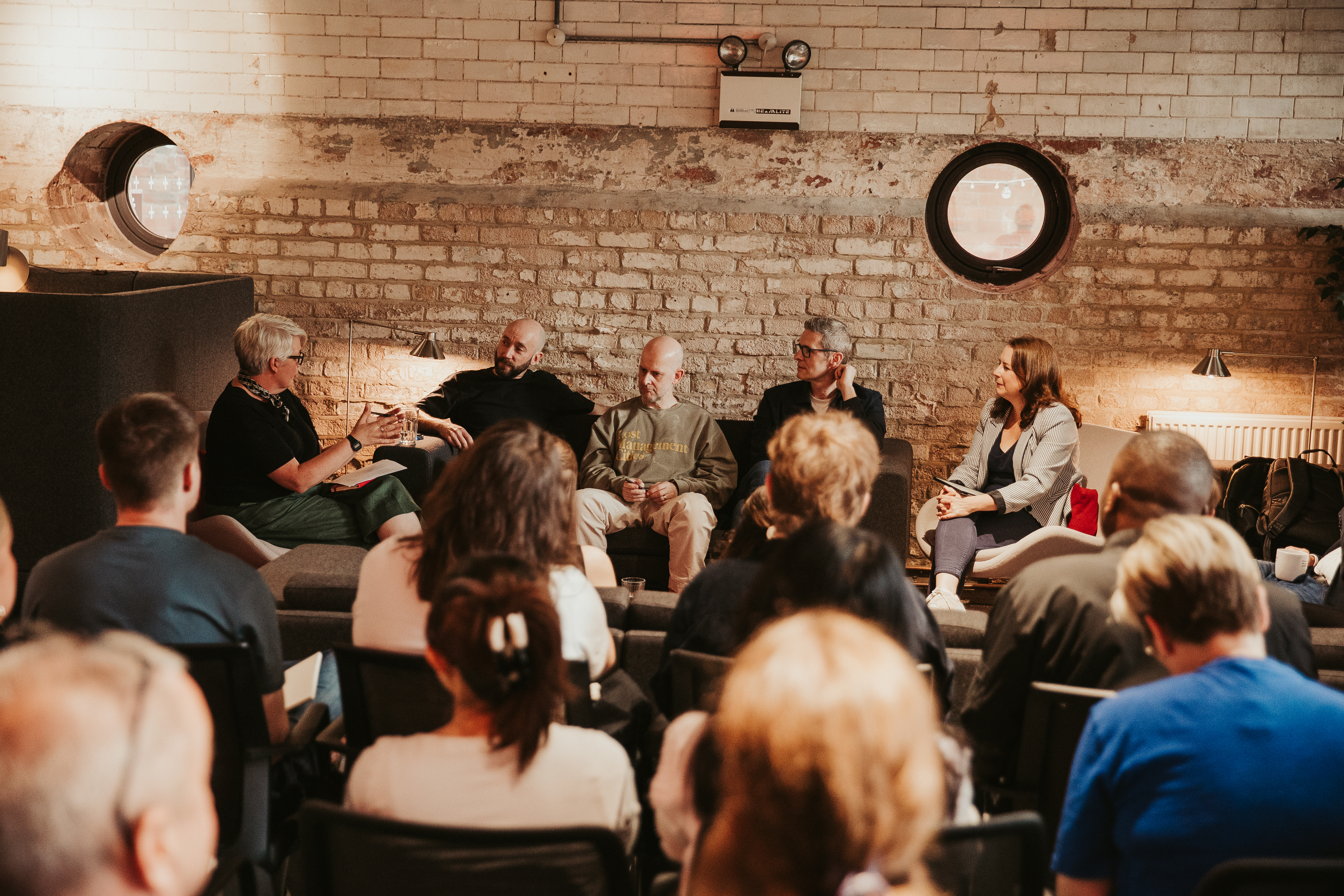 Image of panel discusison event held at our office