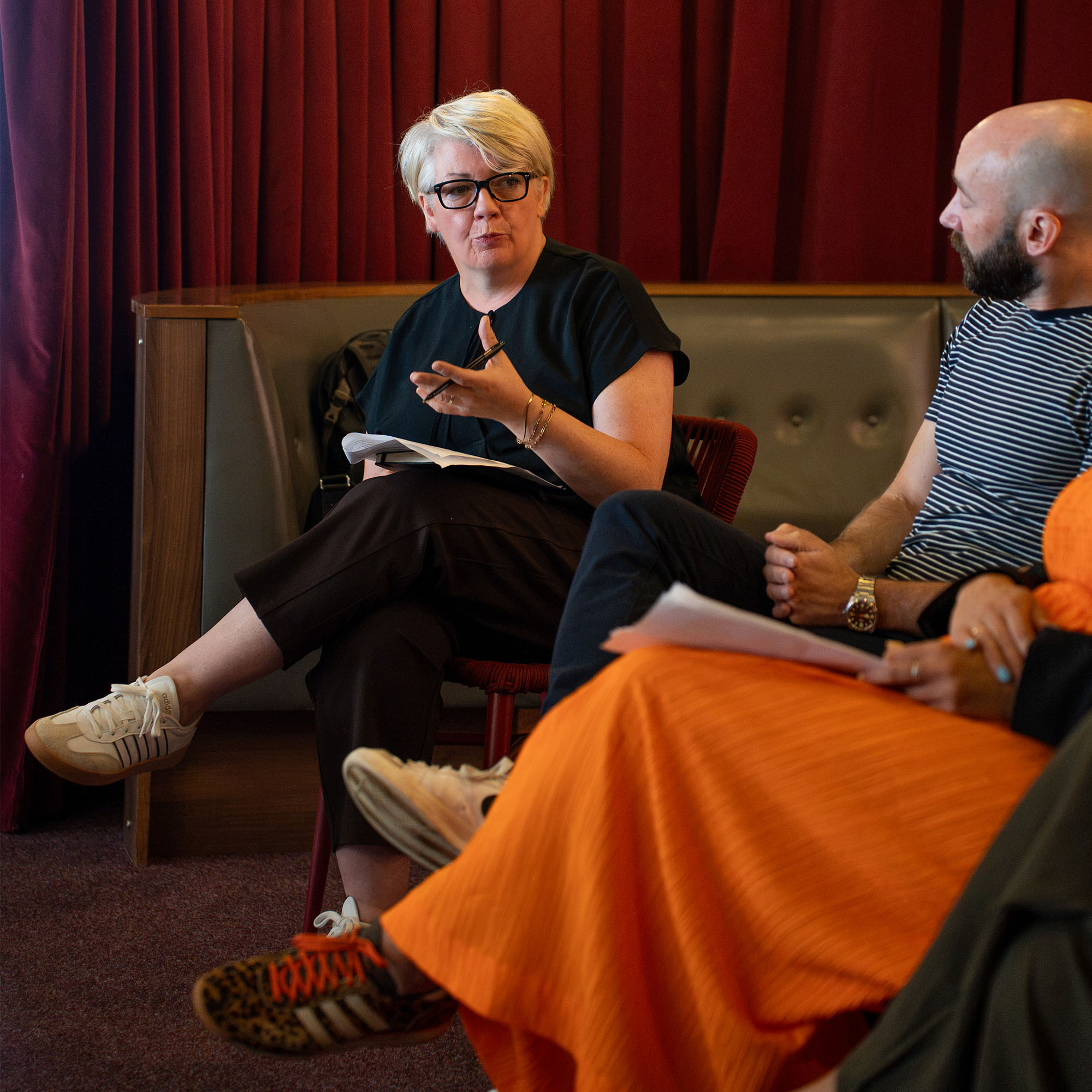 People engaged in a panel discussion at the Tyneside Cinema in Newcastle Upon Tyne.