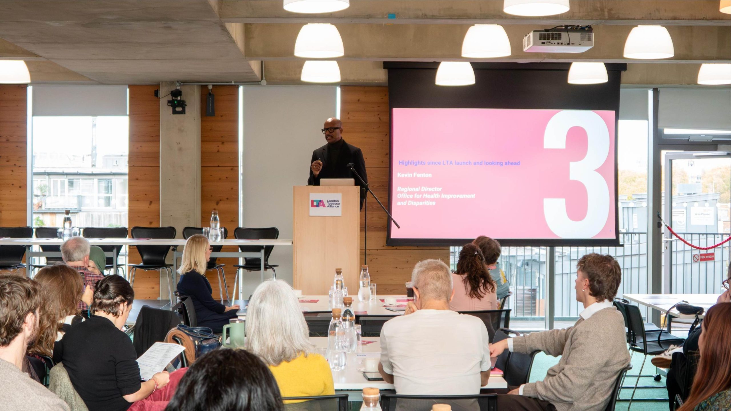 Kevin Fenton presenting